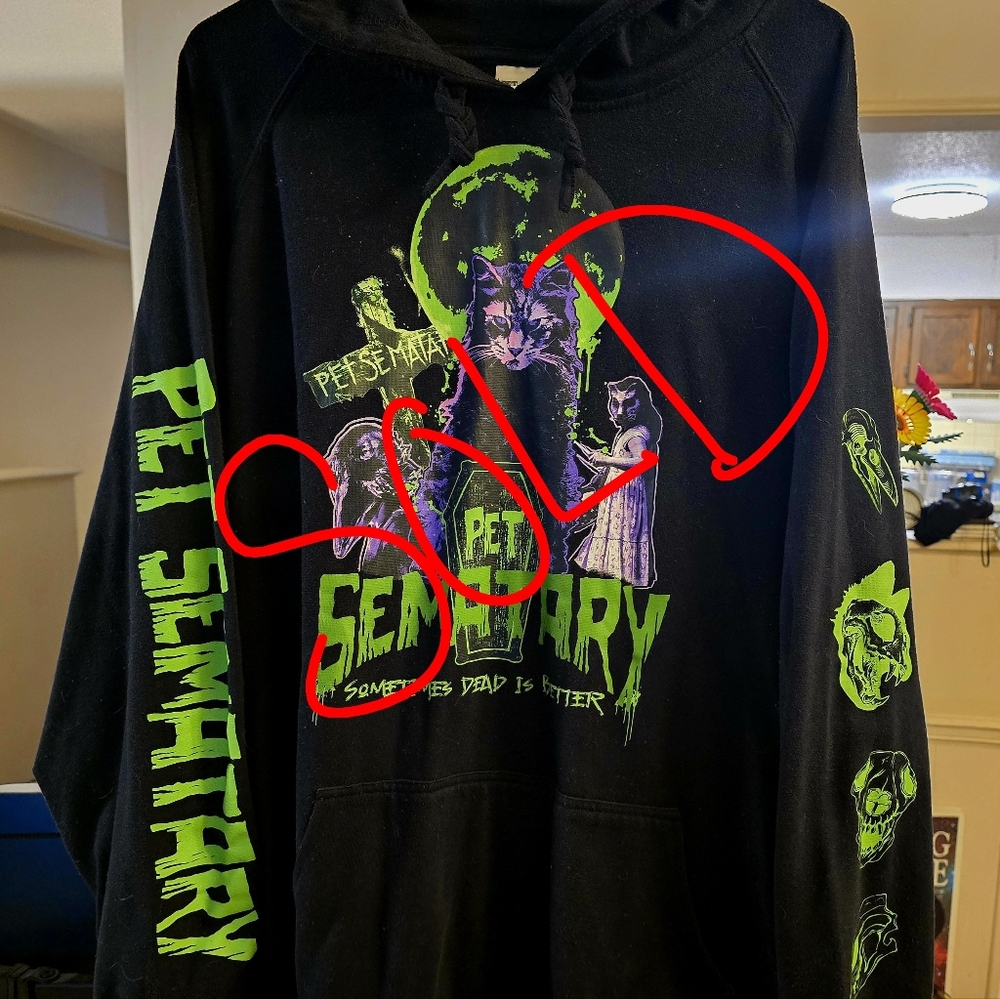 Torrid Black and Green Pet Sematary Hoodie